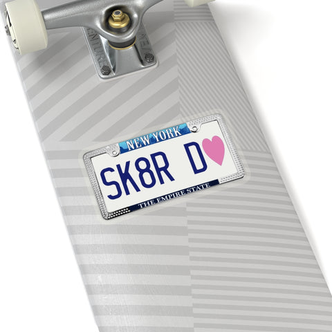 SK8R D License Sticker